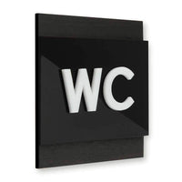 Табличка "WC": Дерево и акрил — "Buro" Дизайн
